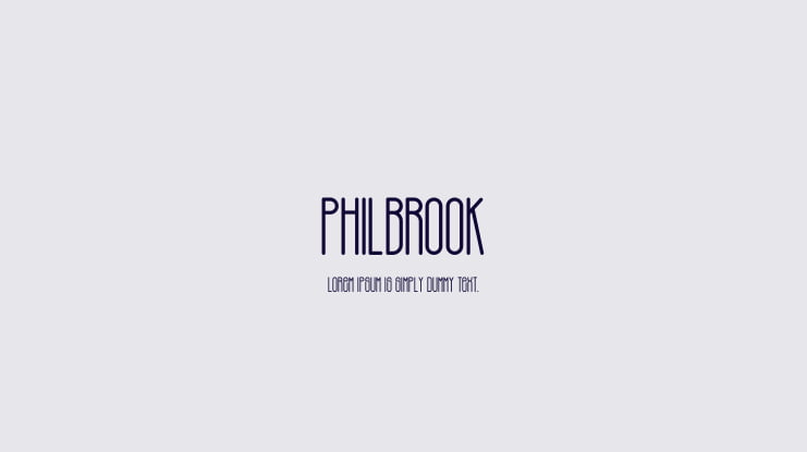 PHILBROOK Font