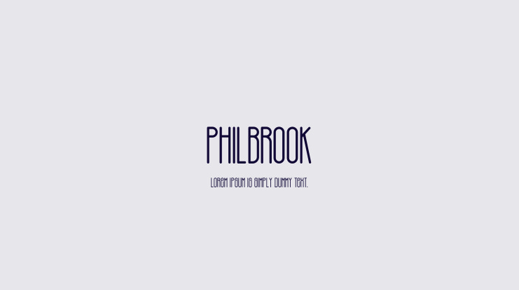 PHILBROOK Font