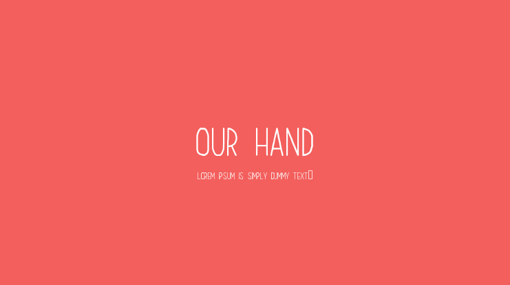 Our Hand Font