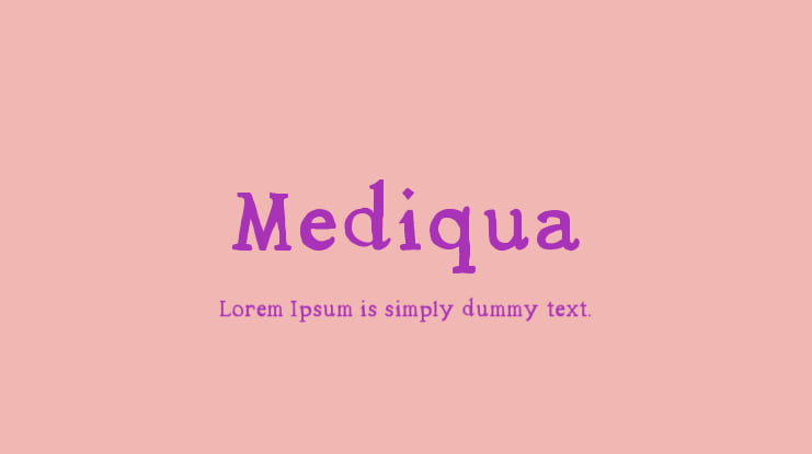 Mediqua Font