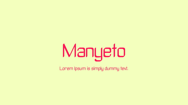 Manyeto Font