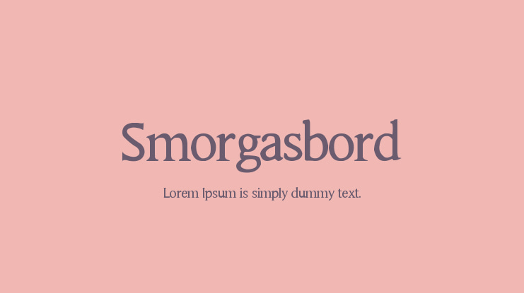 Smorgasbord Font