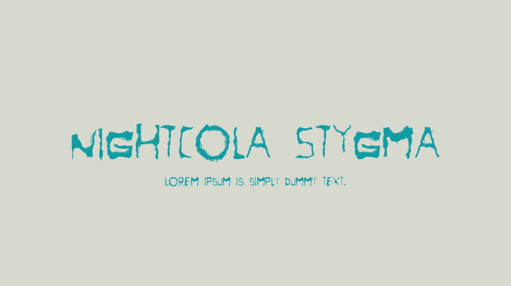 NightCola Stygma Font
