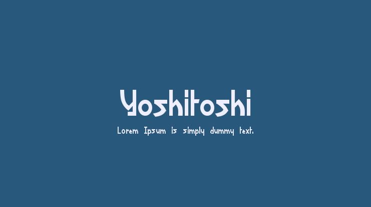 Yoshitoshi Font Family