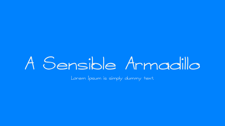 A Sensible Armadillo Font