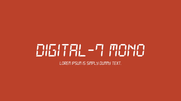 Digital-7 Mono Font Family