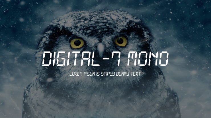 Digital-7 Mono Font Family