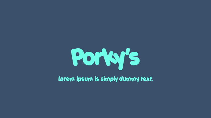 Porky's Font Family