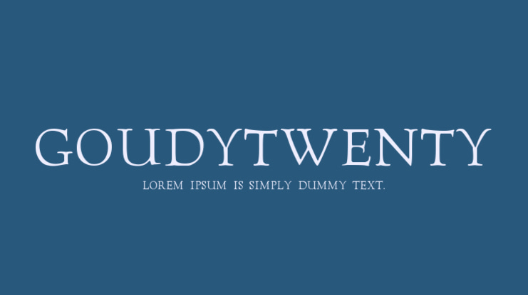 GoudyTwenty Font