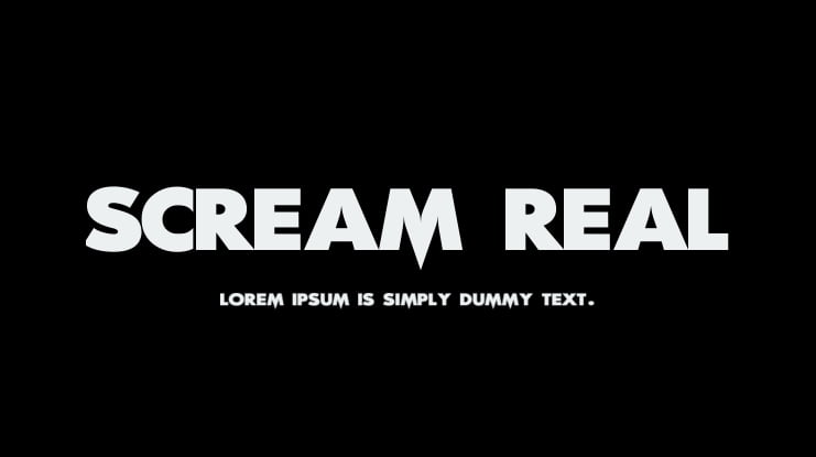 Scream Real Font