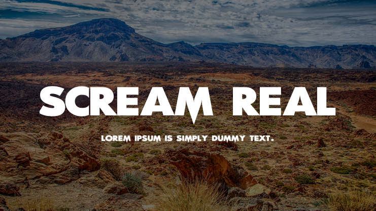 Scream Real Font