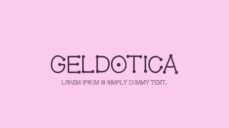 GelDotica Font Family