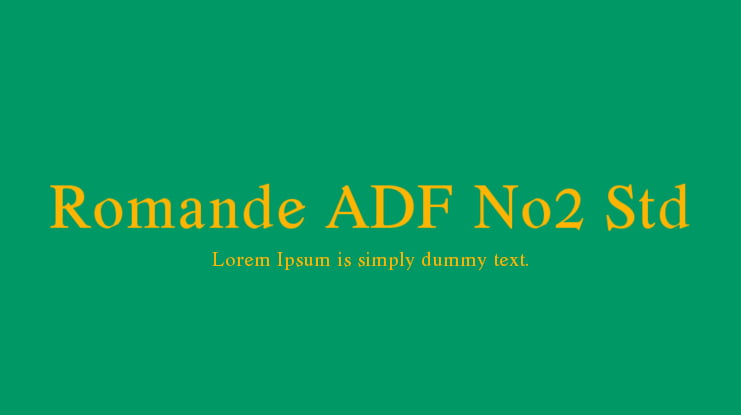 Romande ADF No2 Std Font Family
