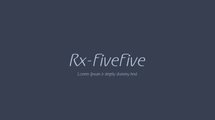 Rx-FiveFive Font Family