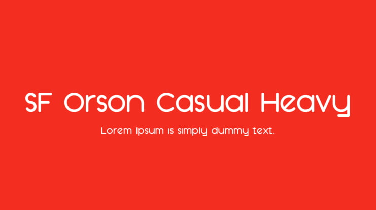 SF Orson Casual Heavy Font Family