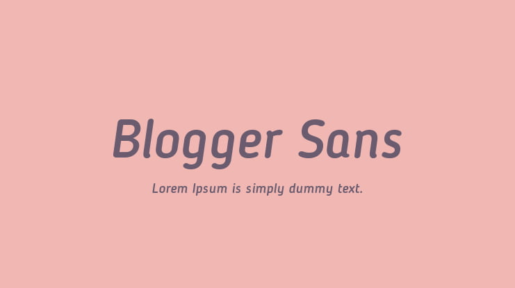 Blogger Sans Font Family