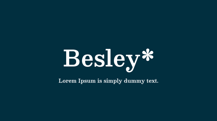 Besley* Font Family