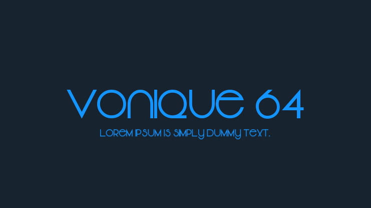 Vonique 64 Font Family