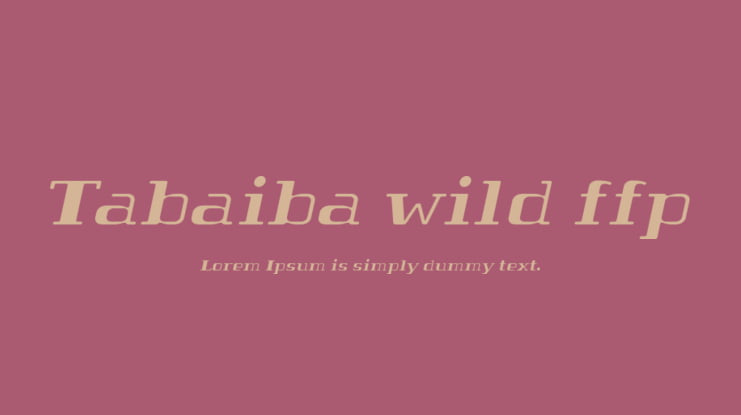 Tabaiba wild ffp Font Family