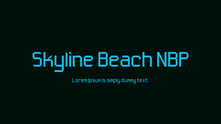 Skyline Beach NBP Font