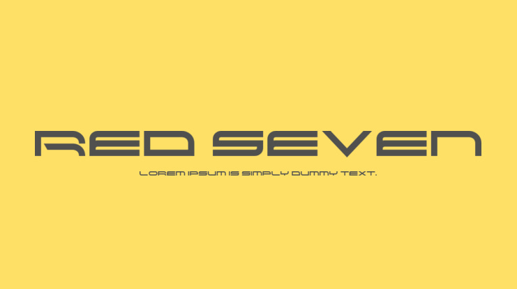 Red Seven Font
