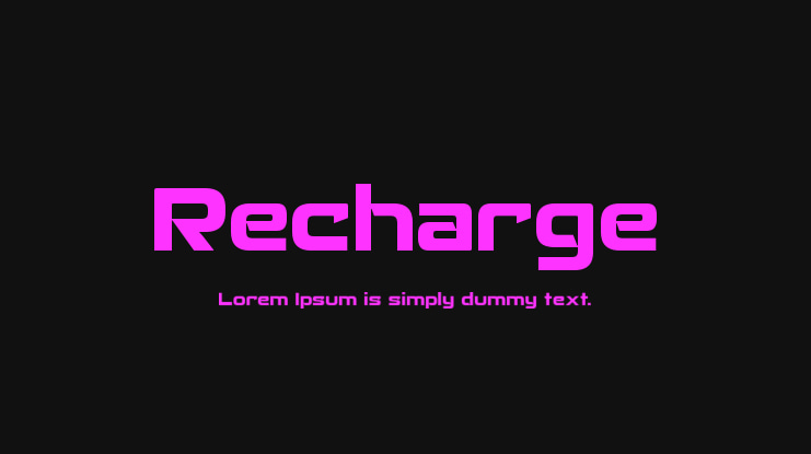 Recharge Font