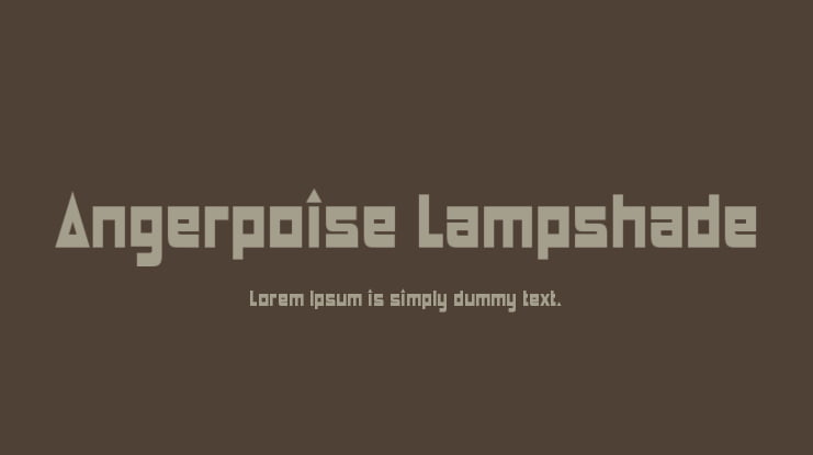 Angerpoise Lampshade Font