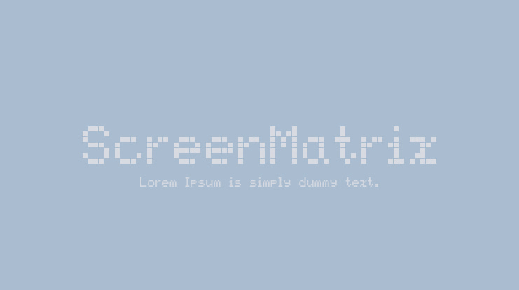 ScreenMatrix Font