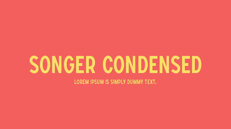 SONGER Condensed Font Family