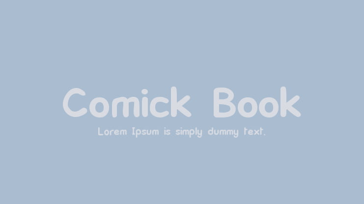 Comick Book Font Family