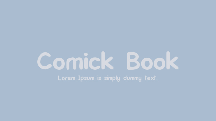 Comick Book Font Family