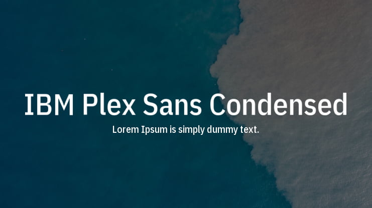 IBM Plex Sans Condensed Font Family