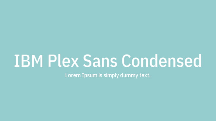 IBM Plex Sans Condensed Font Family