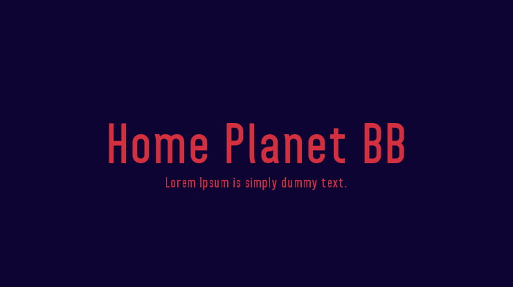 Home Planet BB Font Family