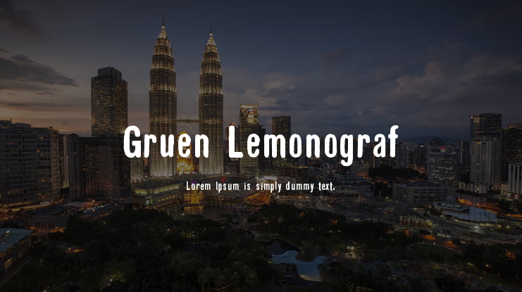 Gruen Lemonograf Font