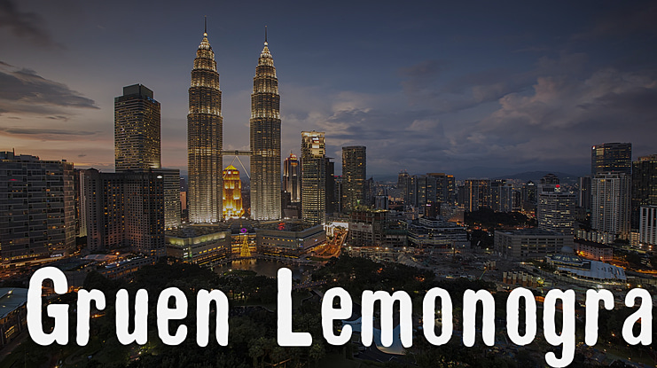 Gruen Lemonograf Font