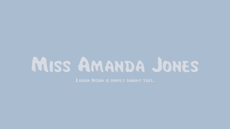 Miss Amanda Jones Font Family