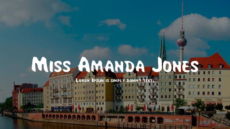 Miss Amanda Jones Font Family