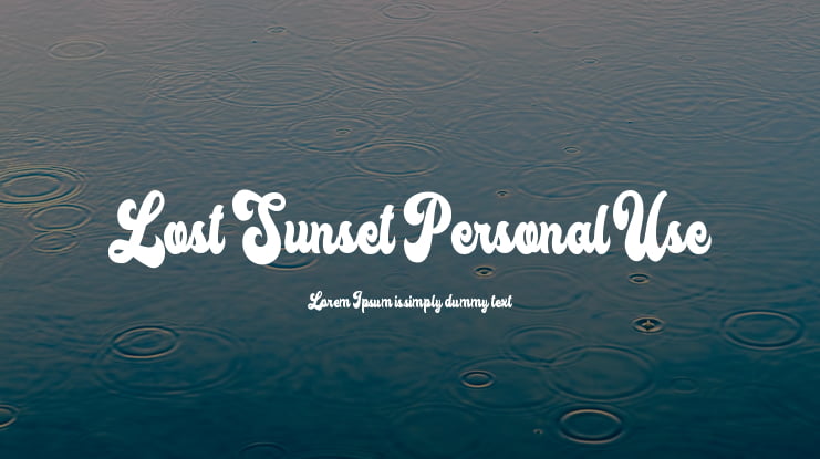 Lost Sunset Personal Use Font
