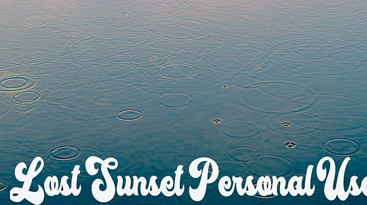 Lost Sunset Personal Use Font