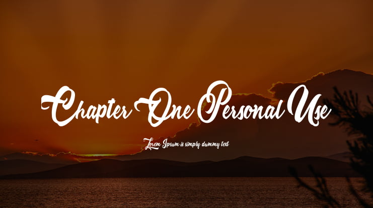 Chapter One Personal Use Font
