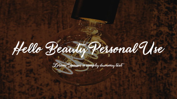Hello Beauty Personal Use Font