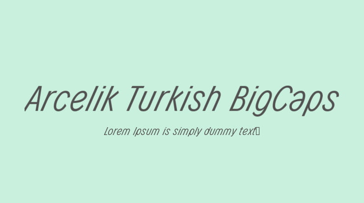 Arcelik Turkish BigCaps Font Family