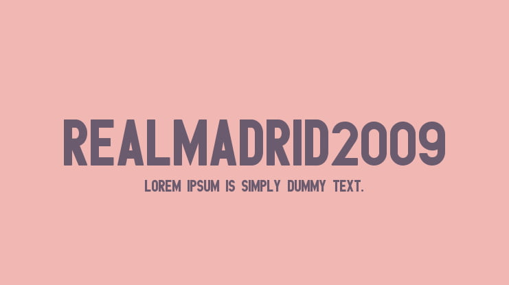 RealMadrid2009 Font