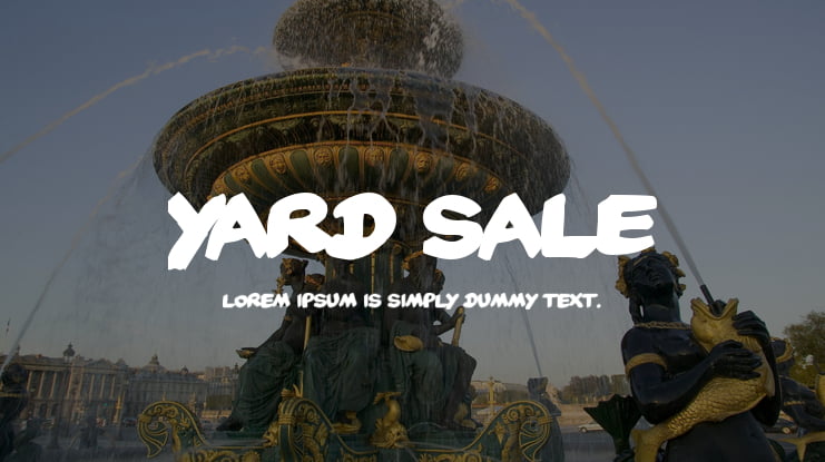 Yard Sale Font