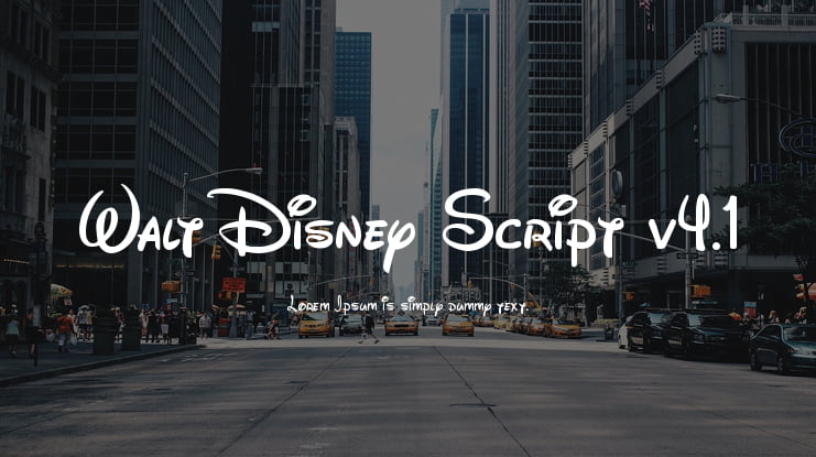 Walt Disney Script v4.1 Font
