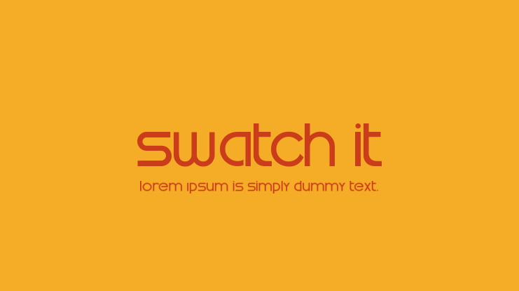 Swatch it Font