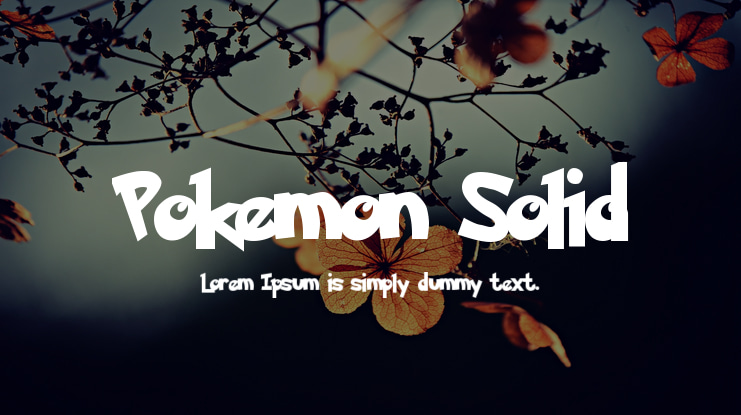 Pokemon Solid Font