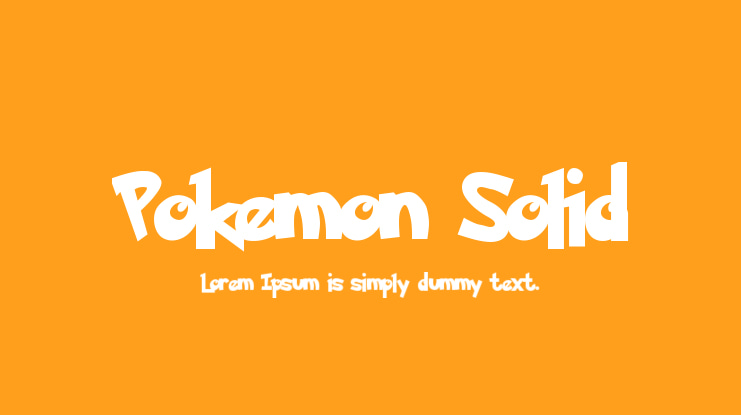 Pokemon Solid Font