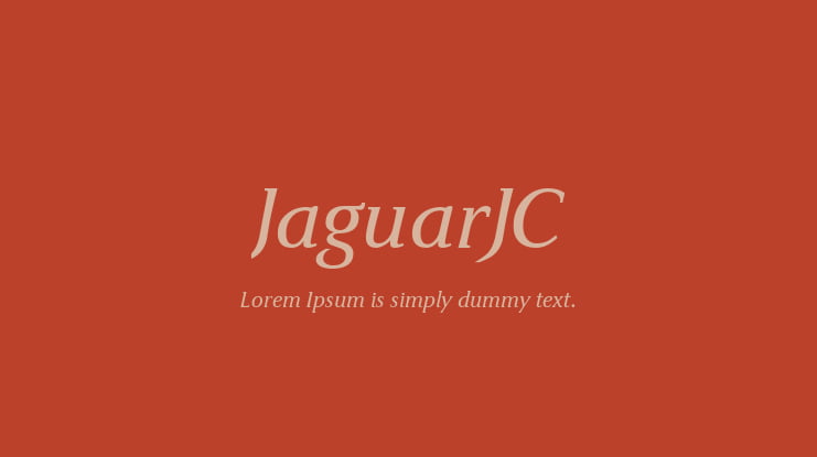 JaguarJC Font